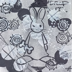 Two Tone Bone by Harry Bunce - Mixed Media Original sized 13x13 inches. Available from Whitewall Galleries